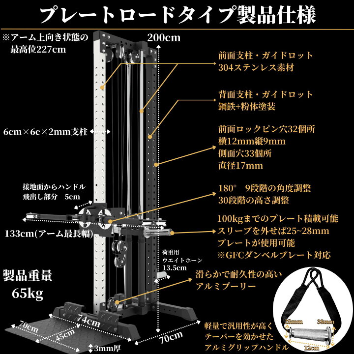 楽天市場】GFCコンパクトファンクショナルトレーナー 『プレートロード 