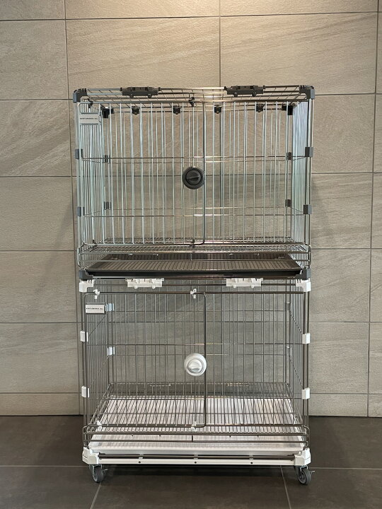 楽天市場】ステンレス製 重ねられるケージ(中サイズ) 犬 ケージ ハウス  