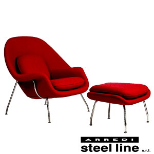 《100%MADE IN ITALY》エーロ・サーリネン ウームチェア ファブリック仕様スティールライン社DESIGN900