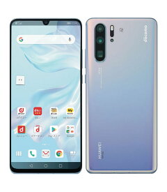 【中古】【安心保証】 HUAWEI P30 Pro HW-02L[128GB] docomo ブリージングクリスタル