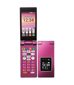 【中古】【安心保証】 かんたん携帯9 505SH[8GB] SoftBank ワインレッド