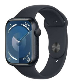 【中古】【安心保証】 Series9[45mm GPS]アルミニウム ミッドナイト Apple Watch MR993J