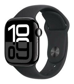 【中古】【安心保証】 Series10[42mm/GPS]アルミ ジェットブラック Apple Watch