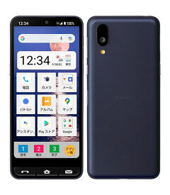 【中古】【安心保証】 SHARP BASIO active SHG09[64GB] au ネイビー