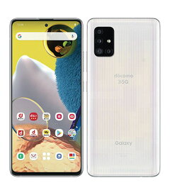 【中古】【安心保証】 Galaxy A51 5G SC-54A[128GB] docomo プリズムブリックスホワイト