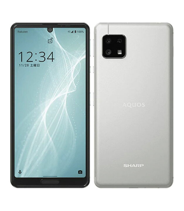 楽天市場 中古 安心保証 Aquos Sense4 Lite Sh Rm15 64gb 楽天モバイル シルバー ゲオモバイル