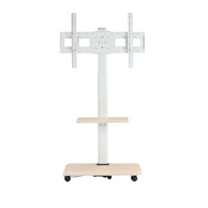 【2タイプ】テレビスタンド キャスター付き 壁寄せ ロータイプ 耐震 テレビ台 WALL 単品 棚板 セット テレビ 対応 首振り 角度 調整 壁掛け風 おしゃれ シンプル 白 木目 回転 移動式 TV台 ウォ