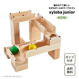 ポイント5倍★スイス生まれの木製マーブルラン xyloba junior(サイロバジュニア) mini ブロック合計15個 積み木 木のおもちゃ ブロック 組み立て 男の子 女の子 3歳 4歳 5歳 6歳 小学生 誕生日 プレゼント ヨーロッパ 3歳以上 卒園祝い 入園祝い