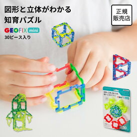 GEOFIX mini 1/2サイズ スターターセット 30ピース 知育玩具 6歳 5歳 4歳 幼稚園 保育園 小学生 プチギフト 進級 お友達 男の子 女の子 誕生日 卒園祝い 入学祝い プレゼント おもちゃ ジオフィクス 算数 展開図 問題 中学受験