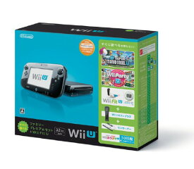 【中古・箱説なし・付属品なし・傷なし】Wii U すぐに遊べるファミリープレミアムセット＋Wii Fit U (クロ) (限定同梱版)Wii U ゲーム機本体