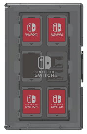 【新品】カードケース12＋2 for Nintendo Switch ブラック周辺機器(ソノ他メーカー)ソフト／ソフトポーチ・ケース・ゲーム