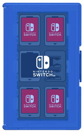 【新品】カードケース12＋2 for Nintendo Switch ブルー周辺機器(ソノ他メーカー)ソフト／ソフトポーチ・ケース・ゲーム