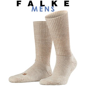 正規取扱店 FALKE ファルケ WALKIE ウォーキー メンズ ソックス 靴下 厚手 ウール あたたか 暖かい 冷えとり靴下 ウォームビズ #16480 ベージュ キャンプ アウトドア おうち時間