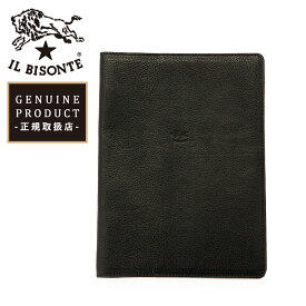 国内正規取扱店 イルビゾンテ IL BISONTE レザー ブックカバー ノートカバー A5サイズ 5412305198 メンズ レディース ユニセックス 手帳カバー おしゃれ 母の日 父の日 ギフト プレゼント ブラック【gs0】