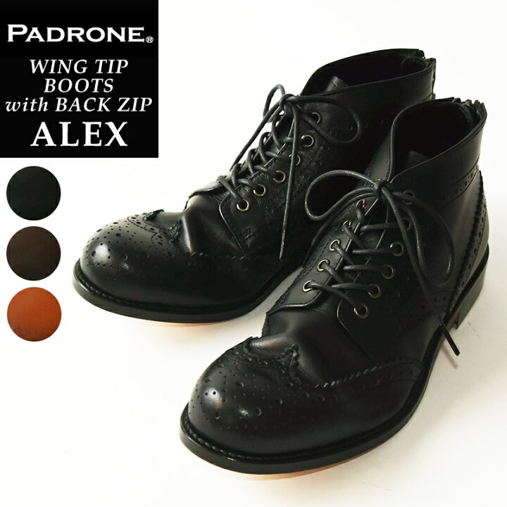 楽天市場 パドローネ パドロネ Padrone アレックス Alex ウイングチップ ブーツ バックジップ Wing Tip Boots With Back Zip メンズ 革靴 日本製 Pu8054 1138 Geo Style ジェオスタイル