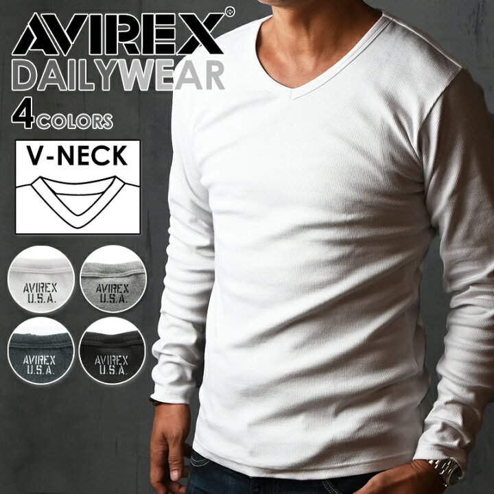 楽天市場】【ポイント10倍・送料無料】AVIREX アビレックス Vネック 