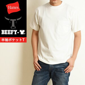 Hanes �w�C���Y �r�[�t�B�[ �|�P�b�gT�V���c 21SS BEEFY-T ���� �p�b�NT�V���c �����Y �l�C ��� H5190 �z���C�g�ygs10�z