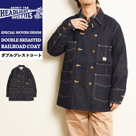 HEADLIGHT ヘッドライト 復刻 9.5oz. SPECIAL WOVEN DENIM ダブルブレステッドコート デニム ワーク コー…