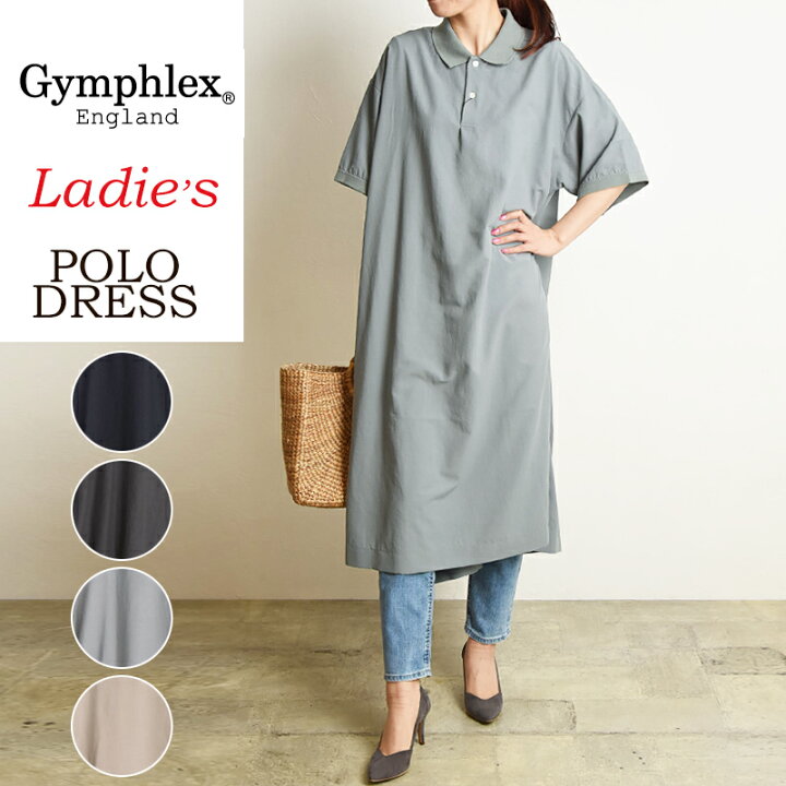 楽天市場 22新作 Gymphlex ジムフレックス ウーブンポロドレスワンピース レディース Gy G0028peb Geo Style ジェオスタイル