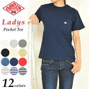 DANTON ダントン【ポイント10倍/送料無料】レディース 半袖ポケットTシャツ ロゴTシャツ JD-9041【郵便局/コンビニ受取対応】