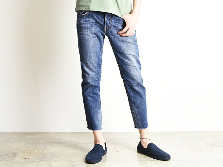 楽天市場 レッドカード Red Card メンズ フレイドヘム クロップド デニムパンツ ジーンズ 177 Geo Style ジェオスタイル