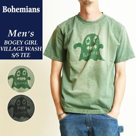 【SALE／30%OFF】送料無料（ゆうパケット）Bohemians ボヘミアンズ 半袖 プリント Tシャツ BOGEY GIRL VILLAGE WASH TEE ボギーガール柄 オバケ オバQ 洗い加工 メンズ レディース ユニセックス ジェンダーレス リンクコーデ 人気 BT4H-BOGEY【gs0】