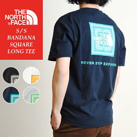 送料無料(ゆうパケット) ノースフェイス THE NORTH FACE バンダナ柄 スクエアロゴ 半袖 Tシャツ S/S Bandana Square Logo Tee メンズ レディース アウトドア キャンプ スポーツ NT32349【gs0】