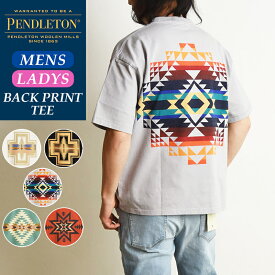 PENDLETON ペンドルトン バックプリント 半袖 Tシャツ メンズ レディース ユニセックス 柄 幾何学模様 アウトドア キャンプ フェス 2275-8019【gs2】