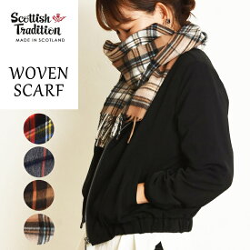 SCOTTISH TRADITION スコティッシュトラデション アンゴラウ―ル チェックマフラー ウーブンスカーフ WOVEN SCARF ストール レディース メンズ ユニセックス【gs10】