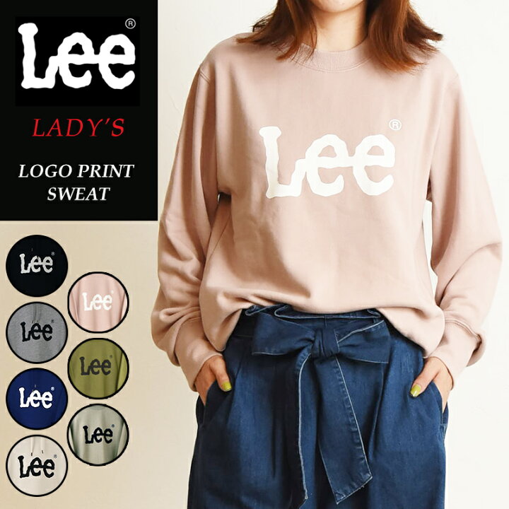 楽天市場 Lee リー ロゴ プリント スウェット 長袖 トレーナー ビッグロゴ レディース ユニセックス Lt2455 ジーンズデニム専門店gs ジーエス