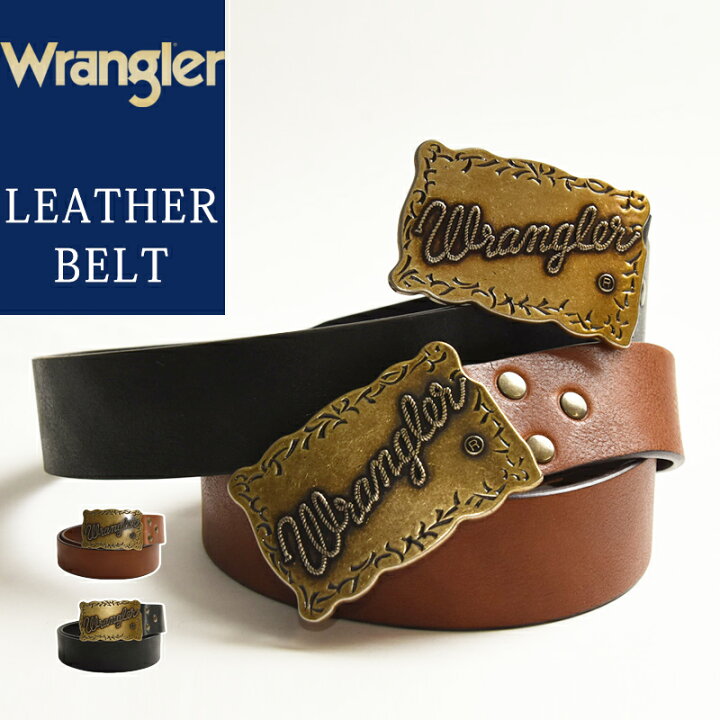 楽天市場】Wrangler/ラングラー カウボーイ レザーベルト メンズ 男性 