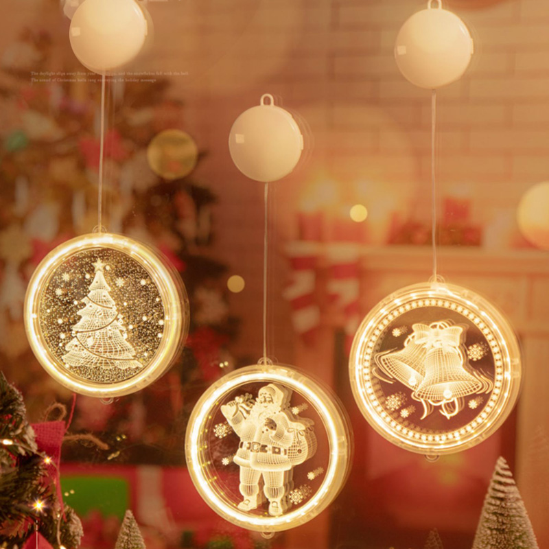 クリスマスやプライベートパーティーにご自宅の装飾として素晴らしい LED イルミネーションライト クリスマス 飾り 送料無料 電池式 吸盤式ライト 室内 オーナメント led インテリア オンライン限定商品 パーティー 本店 電飾