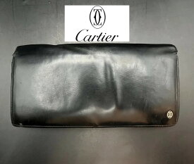 【中古品】Cartier　カルティエ　パシャライン　長財布　ブラック　黒　レザー　本革　メンズ　お買い得