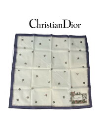 【未使用品】Christian Dior クリスチャンディオール ハンカチ　ホワイト 未使用　美品　お買い得商品