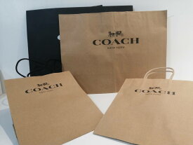 【中古品】COACH Coach コーチ 紙袋 4個 ショッパー セット販売 黒 茶色 ブラック ブラウン