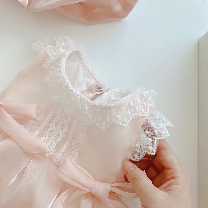 ベビー服 女の子 60 70 80 90 おしゃれ かわいい ハット ハーフバースデー バースデー リボン レース ロンパース 半袖 赤ちゃん 最大77 Offクーポン ロンパース