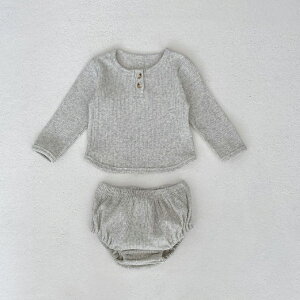 ベビー 赤ちゃん 服 長袖 トレーナー パンツ トップス セットアップ 上下セット 2点 女の子 男の子 春 ワッフル コットン 綿 おしゃれ かわいい 赤ちゃん服 ベビー服 春 秋 子供服 子ども服 出