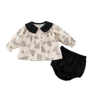 ベビー ベビー服 赤ちゃん 赤ちゃん服 長袖 女の子 セットアップ 新生児 ブラウス トップス パンツ 2点セット 冠婚葬祭 シンプル おしゃれ 可愛い かわいい お宮参り 結婚式 ハーフバースデ