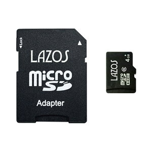 Lazos microSD [J[h 4GB SD[J[h }CNSDJ[h CLASS6 SDMIΉ L-B4MSD6