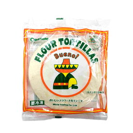 WT（ワールドトレーディング） おいしいフラワートルティーヤ 6インチ 12枚 1袋 トルティーヤ フラワートルティーヤ 小麦粉 ブリトー ラップ ケサディーヤ タコス メキシコ料理 ミニブリトー パーティー 食材 冷凍 業務用 家庭用