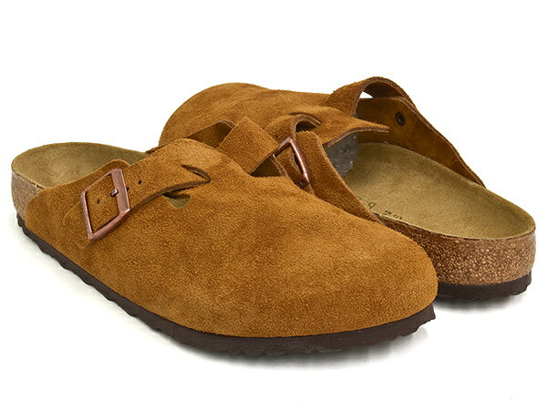 【9/11 23:59まで★楽天スーパーSALE】 BIRKENSTOCK BOSTON 【ビルケンシュトック ボストン】 【サンダル クロッグ ビルケン レギュラー ナロー 普通幅 細幅 スエードレザー スウェード ミンク ブラウン】 MINK / SUEDE LEATHER