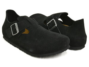 BIRKENSTOCK LONDON�y�r���P���V���g�b�N �����h���z�y�V���[�Y �T���_�� �r���P�� ���M�����[ �i���[ ���ʕ� �ו� �X�G�[�h���U�[ �X�E�F�[�h �u���b�N�zBLACK / SUEDE LEATHER