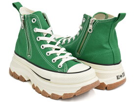 【6/11 1:59まで★楽天スーパーSALE限定価格】CONVERSE ALL STAR (R) TREKWAVE Z HI【コンバース オールスター アール ハイ】【トレックウエーブ トレック ウェーブ 厚底】【リアクト サステナブル グリーン】GREEN (1SD839)