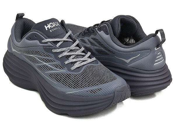 【9/11 23:59まで★楽天スーパーSALE】 HOKA BONDI 8 TS CAGED 【ホカ ボンダイ 8 ティーエス ケージド】 【STEALTH TECH ランニング シューズ クッション メンズ レディース ユニセックス オネオネ チャコール グレー】 CHARCOAL GREY / GREY SKIES