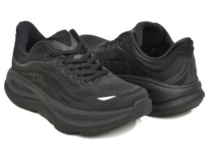 HOKA WOMEN'S BONDI 9 WIDE�y�z�J �E�B�����Y �{���_�C 9 ���C�h ���L�z�y�����j���O �V���[�Y �N�b�V���� ���[�h �X�|�[�c �J�W���A�� ���f�B�[�X �I�l�I�l �u���b�N�zBLACK / BLACK (WIDTH:D)