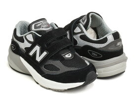 NEW BALANCE IV990 BK6【ニューバランス 990 V6 6代目】【キッズ ジュニア シューズ スニーカー 子供 靴 ベルクロ ブラック 黒】BLACK / SILVER