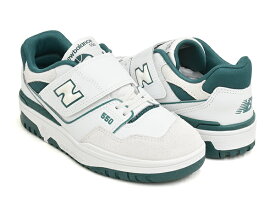 NEW BALANCE PHB550 TA【ニューバランス 550】【プライド PRIDE キッズ ジュニア シューズ スニーカー 子供 靴 ベルクロ レトロ バスケットボール ホワイト グリーン】WHITE / VINTAGE TEAL