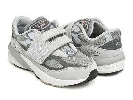 NEW BALANCE PV990 GL6【ニューバランス 990 V6 6代目】【キッズ ジュニア シューズ スニーカー 子供 靴 ベルクロ Wワイズ グレー GRAY】GREY / SILVER (WIDTH:W)