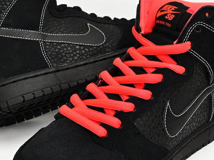 NIKE DUNK HIGH PRO SB【ナイキ ダンク ハイ プロ】BLACK BLACK ATOMIC RED WHITE GETTRY ナイキ NIKE ブルックリン ダンク ハイ プレミアム エスビー 黒色 ブラック 赤 レッド ブルックリンプロジェクト ダンクハイ