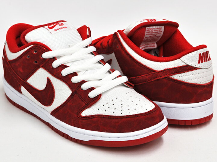 楽天市場 Nike Dunk Low Premium Sb Valentine S Day ナイキ ダンク ロー プレミアム バレンタインデー Unvrsty Red Unvrsty Rd White ｇｅｔｔｒｙ